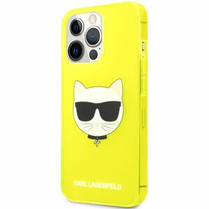 Karl Lagerfeld TPU Choupette Head Case for iPhone 13 Pro Fluo Yellow