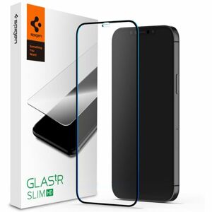 Spigen Glass FC HD tvrzené sklo iPhone 12 / 12 Pro černé