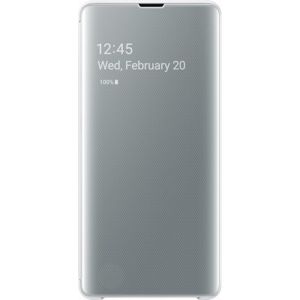 Samsung EF-ZG975CW Clear View flipové pouzdro Galaxy S10+ bílé