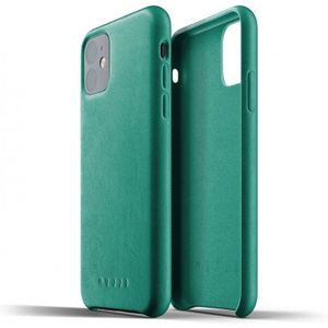 Mujjo Full Leather kryt Apple iPhone 11 zelený