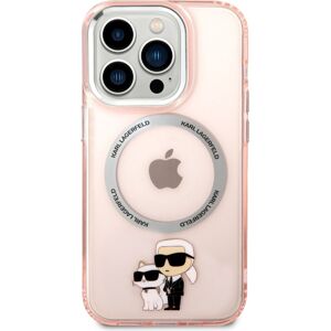 Karl Lagerfeld MagSafe IML Karl and Choupette NFT kryt iPhone 14 Pro Max růžový