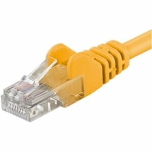 PremiumCord Patch kabel UTP RJ-45/RJ-45 cat.5e žlutý 0,5m