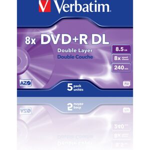 VERBATIM DVD+R(5 ks)DoubleLayer/Jewel/8x/8,5GB