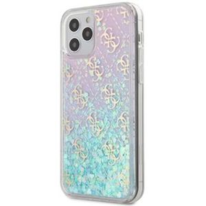 Guess 4G Liquid Glitter kryt iPhone 12/12 Pro 6.1" duhový