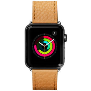 LAUT Milano kožený řemínek na Apple Watch 38/40 mm okrový