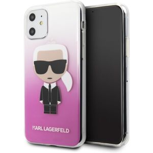 Karl Lagerfeld Ikonik KLHCN61TRDFKPI kryt iPhone 11 růžový