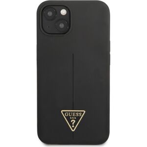 Guess Silicone Line Triangle kryt iPhone 13 černý