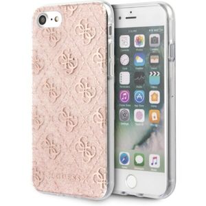 Guess Glitter 4G Peony kryt iPhone 7/8/SE (2020) růžový