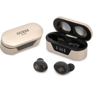 Guess True Wireless Classic Logo bezdrátová sluchátka zlatá