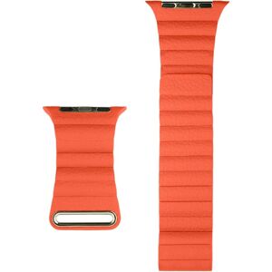 COTEetCI kožený magnetický řemínek Loop Band pro Apple Watch 42/44/45mm oranžový