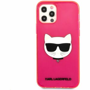 Karl Lagerfeld TPU Choupette Head kryt iPhone 12 Pro Max Fluo Pink
