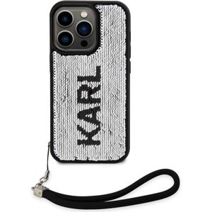Karl Lagerfeld Sequins Reversible kryt iPhone 14 Pro černý/stříbrný