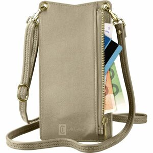 Cellularline Mini Bag pouzdro na krk pro mobilní telefony bronzové