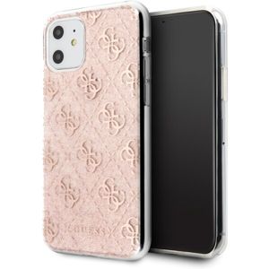 Guess 4G Glitter kryt iPhone 11 světle růžový