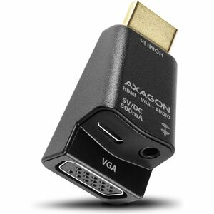 AXAGON RVHVGAM HDMI VGA MINI redukce / adaptér FullHD audio výstup s napájením