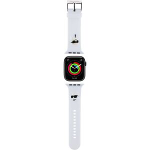 Karl Lagerfeld Karl and Choupette Head NFT řemínek Apple Watch 42/44/45/49 bílý