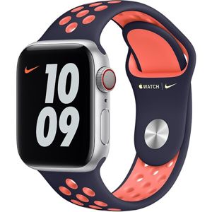 Apple Watch sportovní řemínek Nike 40/38mm modročerný / jasně mangový
