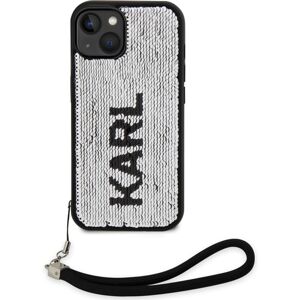Karl Lagerfeld Sequins Reversible kryt iPhone 13 černý/stříbrný