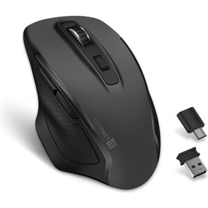 CONNECT IT Dual SmartSwitch bezdrátová myš, USB-A + C (+1x AA baterie zdarma) šedá