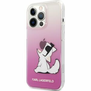 Karl Lagerfeld PC/TPU Choupette Eat Cover iPhone 13 Pro růžový