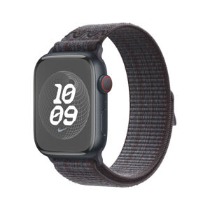 Apple Watch 49/45/44/42mm černo-modrý provlékací sportovní řemínek Nike