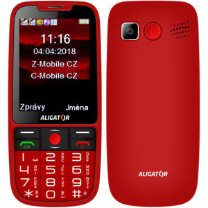 ALIGATOR A890 GPS Senior červený
