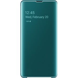 Samsung EF-ZG975CG Clear View flipové pouzdro Galaxy S10+ zelené (eko-balení)