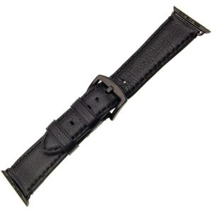 FIXED Berkeley Kožený řemínek Apple Watch 42/44 mm s černou sponou, velikost L, černý