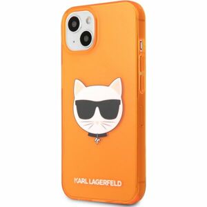 Karl Lagerfeld TPU Choupette Head Case iPhone 13 mini Fluo oranžový