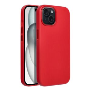 Smarty Leather Mag kryt s MagSafe iPhone 15 červený