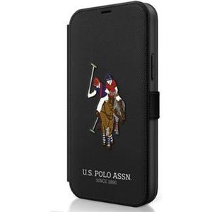 U.S.Polo Embroidery Book pouzdro iPhone 12/12 Pro černý