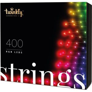 Twinkly Strings Multi-Color chytré žárovky na stromeček 400 Ks 32m černý kabel