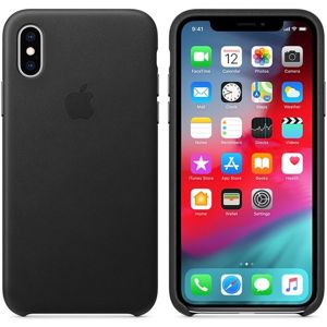Apple kožené pouzdro iPhone XS černé