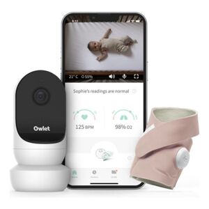 Owlet Cam 2 kamera & Smart Sock 3 Duo chytrá ponožka růžová