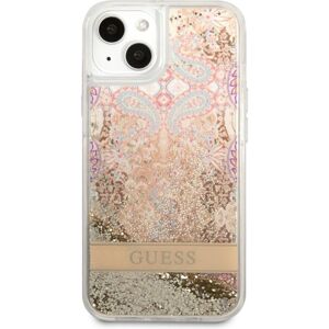 Guess Liquid Glitter Paisley kryt iPhone 13 mini zlatý