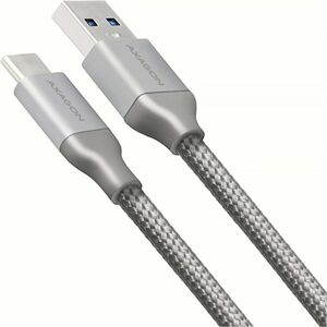 AXAGON BUCM3-AM10G, SUPERSPEED kabel USB-C <-> USB-A 3.2 Gen 1, 1m, 3A, oplet, šedý