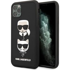 Karl Lagerfeld 3D Rubber Heads kryt iPhone 11 Pro černý