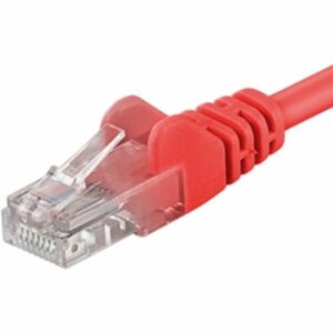 PremiumCord Patch kabel UTP RJ45-RJ45 level 5e červený 0,5m