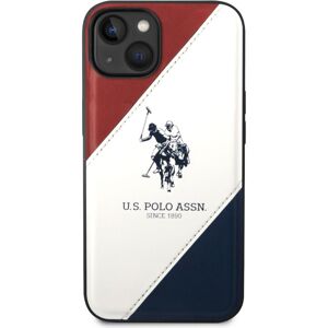 U.S. Polo PU Leather Double Horse kryt iPhone 14 Plus červený/bílý/námořně modrý