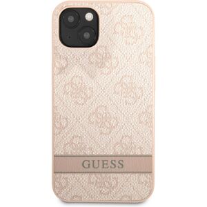 Guess PU 4G Stripe kryt iPhone 13 mini růžový